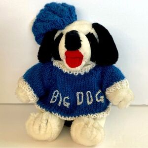 Big Dogs Brand Plush St. Bernard Blue Sweater & Beret Stuffed Animal 8”T…